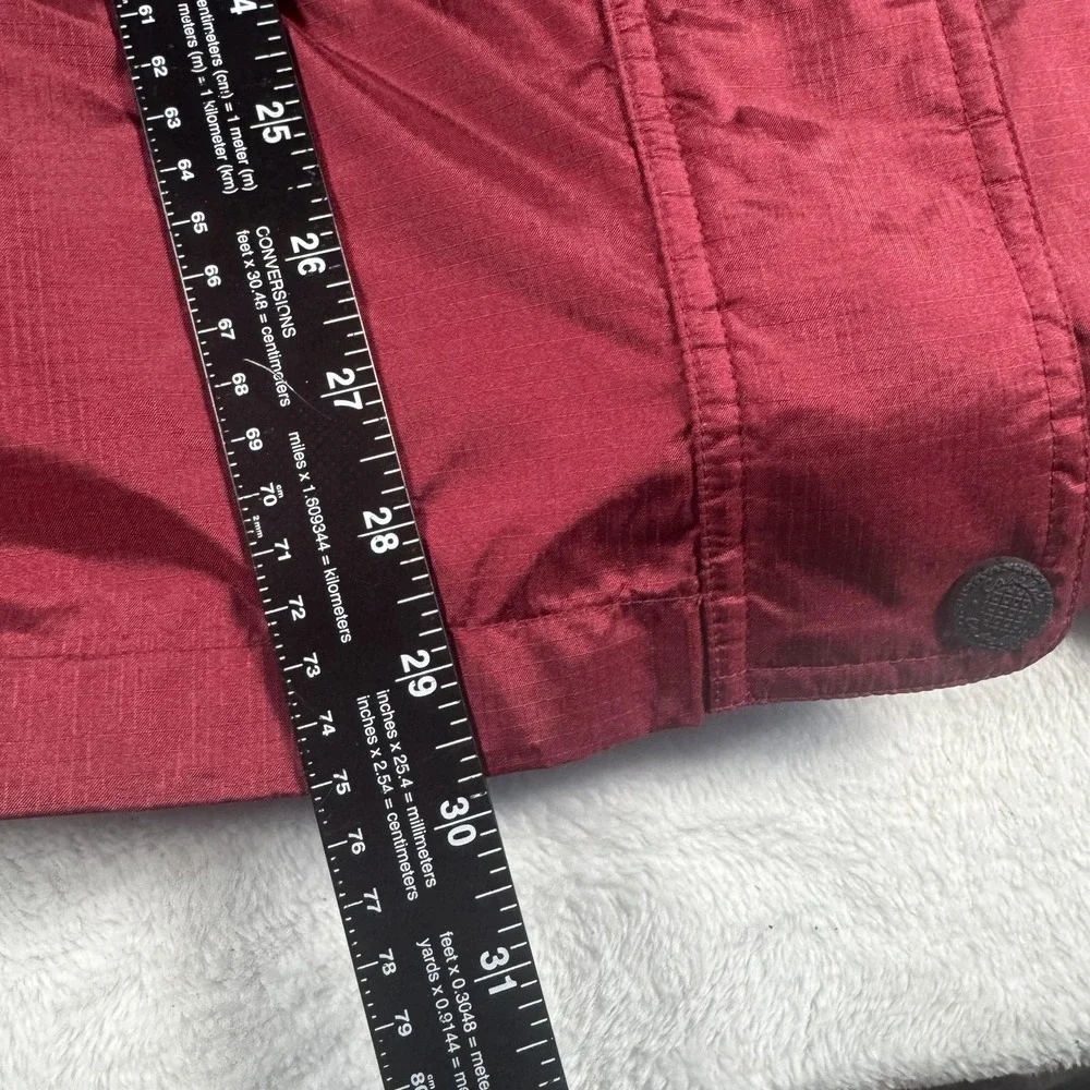 Cabela's Large Waterproof Hooded 3-in-1 Parka Jacket Red Fleece Lined Coat
